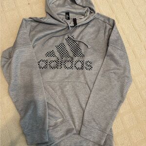 Adidas Men's Gray Hoodie Sweatshirt